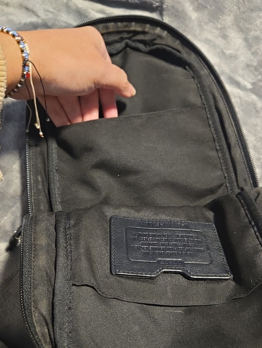 Coach-Heritage Leather Sling Bag Backpack - Picture 10 of 14